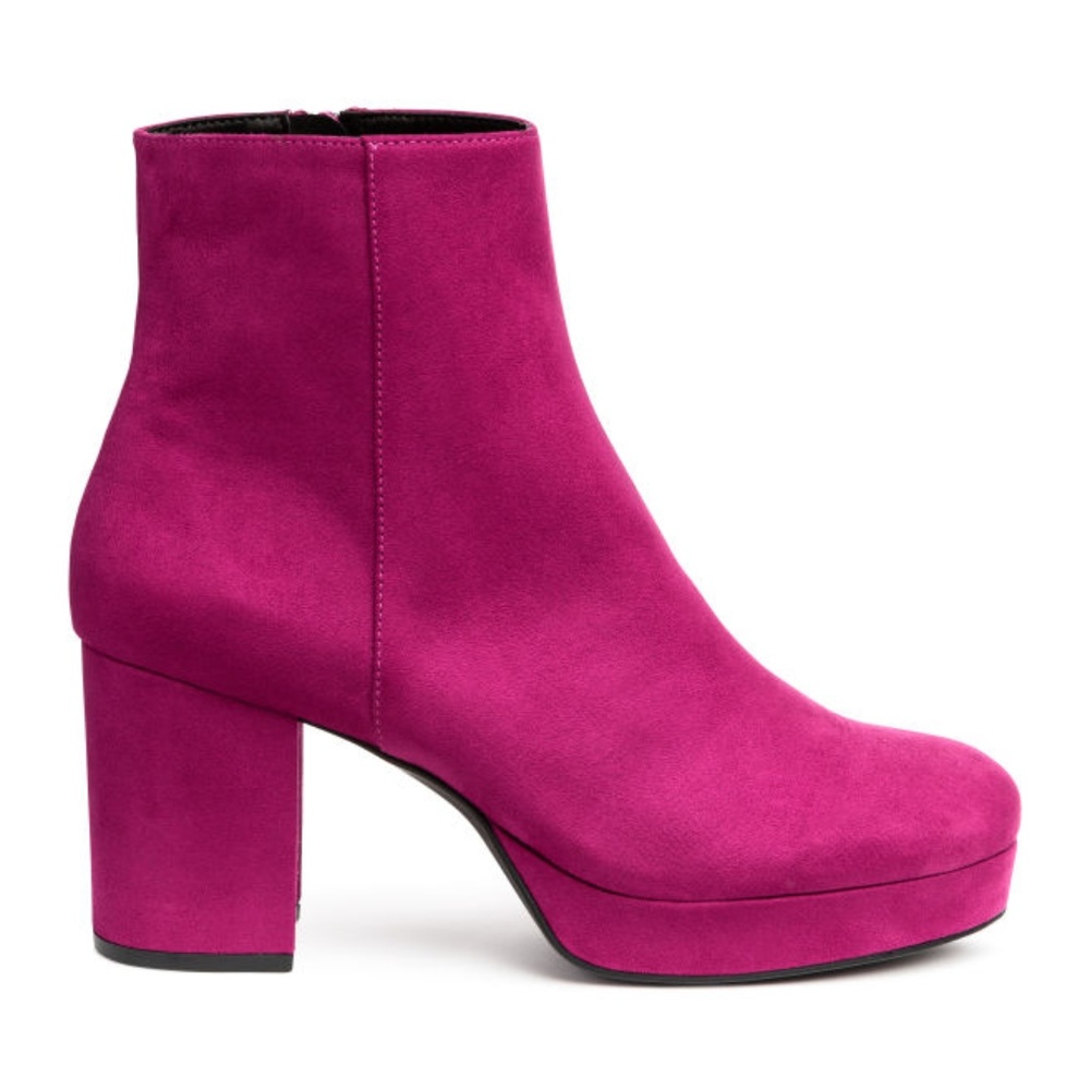 H&M Pink Platform Ankle Boots